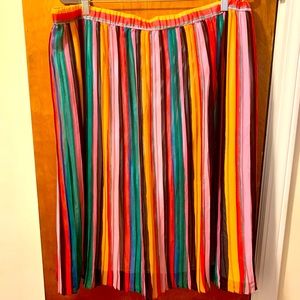 Striped Who What Wear for Target Pleated Skirt
